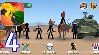 Stickman History Battle  Walkthrough Gameplay Middle Ages All Levels 1724 Part 4 [upl. by Daffy221]