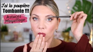 PAUPIÈRES TOMBANTES MAQUILLAGE CONSEILS ET ASTUCES   MAKEUP 101 [upl. by Rollins715]