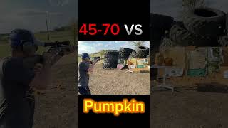 Blasting A Pumpkin With A Ruger Made Marlin 1894 Lever Action 4570 Government shorts [upl. by Crysta]