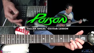 Poison  Fallen Angel Guitar Lesson [upl. by Nattirb393]