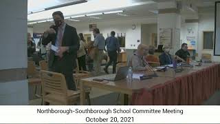 NorthboroughSouthborough Regional School Committee Meeting  October 20 2021 [upl. by Elletsyrk111]