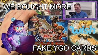 WE BOUGHT MORE FAKE YGO CARDS  Wish App Bootleg YuGiOh Tin Opening [upl. by Darnall]