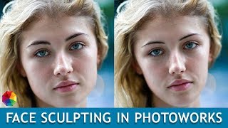 How to Reshape Your Face amp Change Facial Features in PhotoWorks [upl. by Compton]