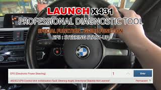 BMW 320i 2015 F30  Steering Angle Sensor Reset EPS  Steering Startup [upl. by Yremrej]