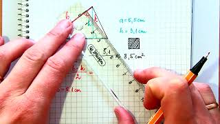 Kolmnurga pindala arvutamine  iga aluse ja kõrguse paariga [upl. by Florenza987]