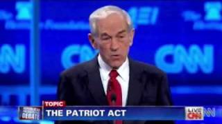 Patriot Act Debate Ron Paul vs Gingrich [upl. by Hallam112]