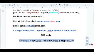 CoursesSavercom RSD Luke Social Circle Blueprint 2 0 [upl. by Lenee]