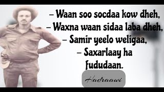 Saxarla  Maxamed Mooge Liibaan  Kaban  HD Lyrics [upl. by Nortna253]