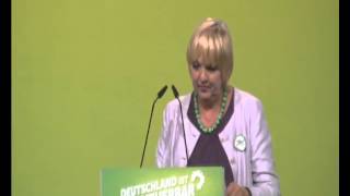 Politische Rede von Claudia Roth auf der Bundesdelegiertenkonferenz in Berlin 27 April 2013 [upl. by Nierman]