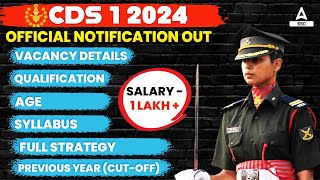 UPSC CDS 1 2024  Notification Out  Syllabus Exam Date Eligibility Age  By Pratibha Maam [upl. by Olivia302]