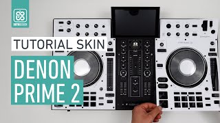 DENON Prime 2 White Skin  How to apply a dj controller Skin Tutorial Doto Design [upl. by Rebmyk]