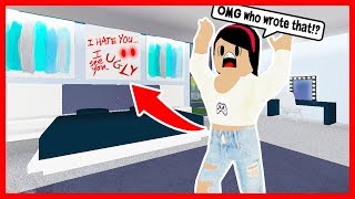 MY STALKER LEFT A SECRET MESSAGE IN MY HOUSE  Roblox  Bloxburg [upl. by Fahland581]