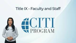 CITI Program Course Preview  Title IX Faculty and Staff [upl. by Hnib]