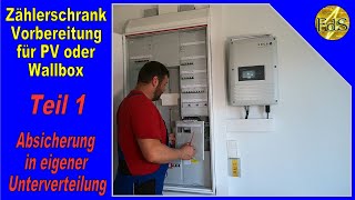 Zählerschrank Vorbereitung PV oder Wallbox  Wallbox Sicherungskasten Pv Anlage Sicherungskasten [upl. by Blondell96]