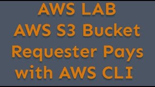 AWS S3 Requester Pays OR Payer  LAB 3 [upl. by Yadrahs]