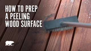 How To Prep a Peeling Wood Surface with BEHR Premium No 64 Wood Stain amp Finish Stripper [upl. by Ahsinom]