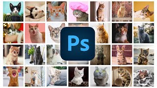 How to Create Photo Collage with Hundreds of Photos in Just Few Clicks  Adobe Photoshop Tutorial [upl. by Magbie]