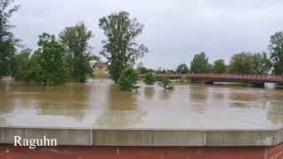 Hochwasser 2013  2 Juni  Raguhn Jeßnitz Dessau Aken [upl. by Aieken]