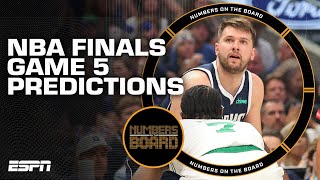 NBA FINALS GAME 5 PREDICTIONS I think Luka amp the Mavs are READY  Numbers on the Board [upl. by Acirdna]