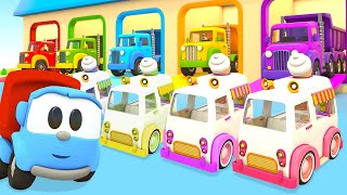 Car cartoons full episodes amp Street vehicles cartoon for kids  Leo the truck amp Helper cars for kids [upl. by Martin]