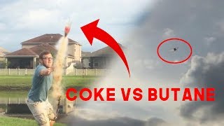 COKE AND BUTANE DO THIS Experiment Gone Right [upl. by Asikal506]