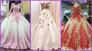 beautiful bridal ball gowns  flower ball gown  princess ball gowns  cindrella ball gowns ideas [upl. by Kendricks]