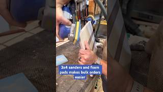 Use a 3x4 sander with a foam pad to make sanding edges more efficient diy woodworking workshop [upl. by Fontes]