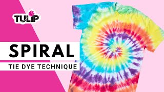 How to Spiral Tie Dye Technique with Tulip [upl. by Ennayoj]