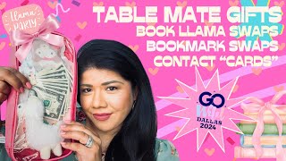 Table mate Gifts Book Llama Swaps Contact quotCardsquot and more Go Wild 2024 Dallas TX here I come [upl. by Ahsinid631]