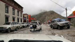 Drive through Nyalam town in Tibet [upl. by Nilyarg553]