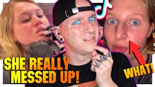 FORCED PIERCINGS Go TERRIBLY WRONG  TikTok Piercing Fails  Roly Reacts [upl. by William]