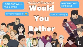 Haikyuu Would you rather Pt1 💃🏻 [upl. by Nibram]