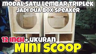 Cara membuat box mini scoop 12 in satu lembar triplek 2 box [upl. by Aicatsan]