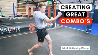 DEVELOPING COMBINATIONS  Whats your focus on kickboxing mma martialarts [upl. by Naugal]