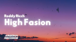 High Fashion  Roddy Ricch Clean  Lyrics [upl. by Ellehcear429]