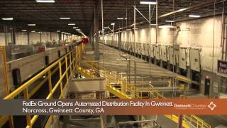 FedEx Ground Opens Automated Distribution Facility In Gwinnett [upl. by Eliott762]