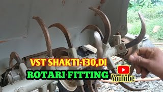 new vst shakti130Di powertiller me rotari fitting🔥🔥fitnesslikunvstshaktipowertiller [upl. by Alomeda]