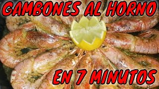 ✅✅GAMBONES al HORNO😱 LANGOSTINOS ✅✅ EN 7 MINUTOS✅✅✅gambónesalhorno navidadrecetas [upl. by Ayocat]