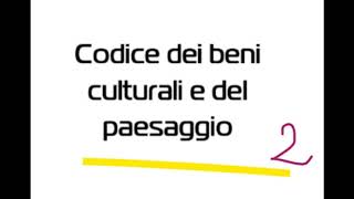 Lez 2  Concorso Mibact 1052 assistenti vigilanza  Codice beni culturali [upl. by Eelnayr]