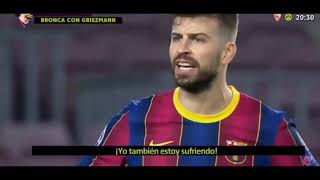 Tenso momento entre Piqué y Griezmann  Barcelona PSG [upl. by Lundquist982]