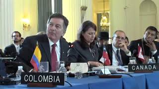 Canciller Ampuero en la OEA quotLos chilenos tenemos una deuda profunda con los venezolanosquot [upl. by Aitra]