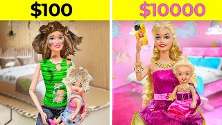 RICH VS POOR BARBIE ROOM MAKEOVER  Cheap VS Expensive Items for Your Room by 123 GO [upl. by Sergius590]