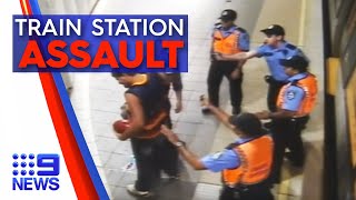 Perth train station assault caught on CCTV  July 15 2010 [upl. by Kelli]