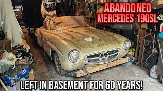 First Wash in 60 Years ABANDONED in Basement Mercedes 190SL  Car Detailing Restoration [upl. by Washburn490]