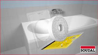 Sealing a bath tub with Soudal Sealing Strip [upl. by Averir]