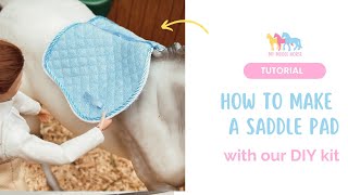 How to make a saddle pad for Schleich and Breyer horses tutorial [upl. by Norreht789]