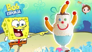 HELADO de BOB ESPONJA en la VIDA REAL  Pastel Helado Amanecer Cacahuete Triple [upl. by Doi]