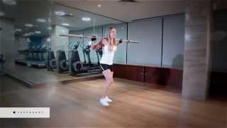 Barbell forward lunges for Woman Superbodycom [upl. by Idelle]