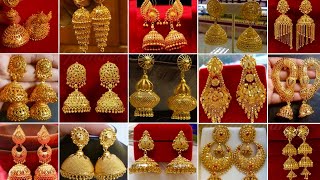 200 latest Bridal Gold Earrings designs Most beautiful Gold Earrings designs New Earrings Designs [upl. by Archie]