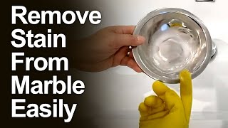 Remove Stain From White Marble Without Scrubbing [upl. by Akema]